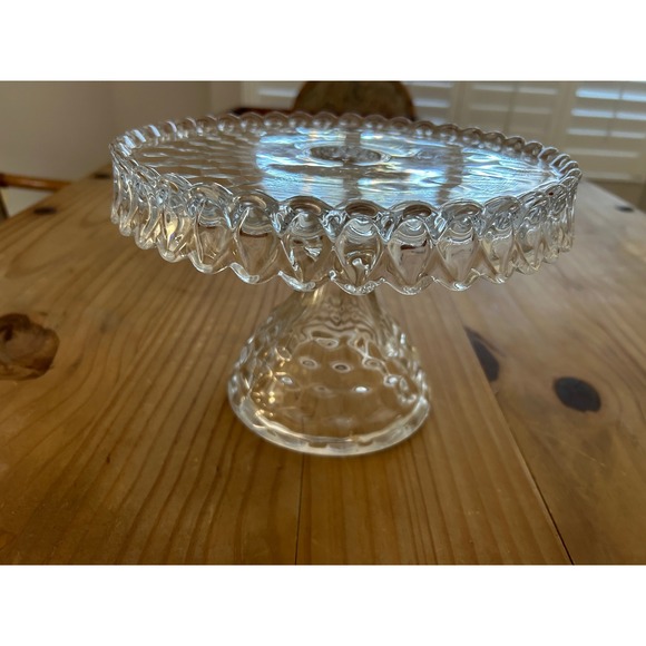 Fostoria Other - Vintage Fostoria American‎ Pattern Cake Stand Scalloped Edge